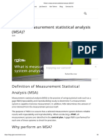 What Is Measurement Statistical Analysis (MSA)