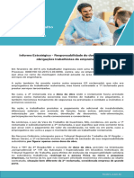 Informe Estrategico - Responsabilidade Do Dono Da Obra Por Obrigacoes Trabalhistas Do Empreiteiro