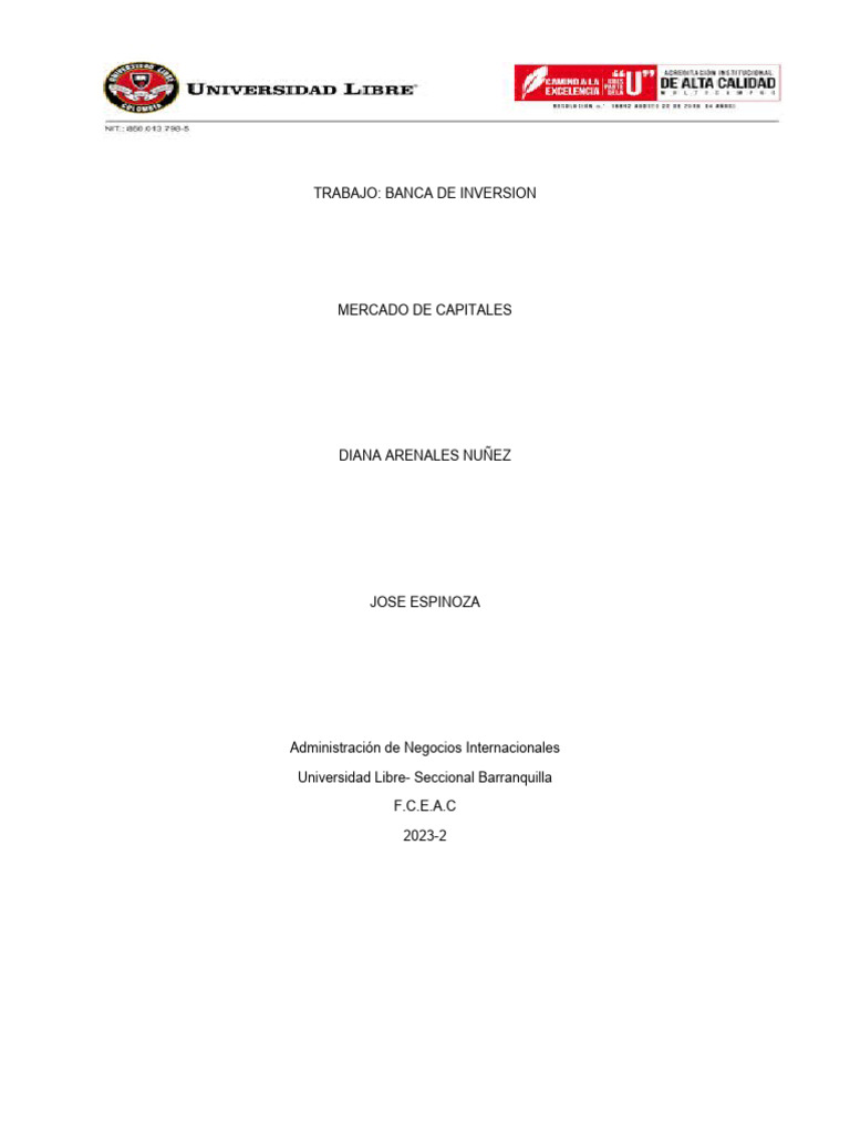 Banca de Inversion | PDF | Bancos | Banca de inversión