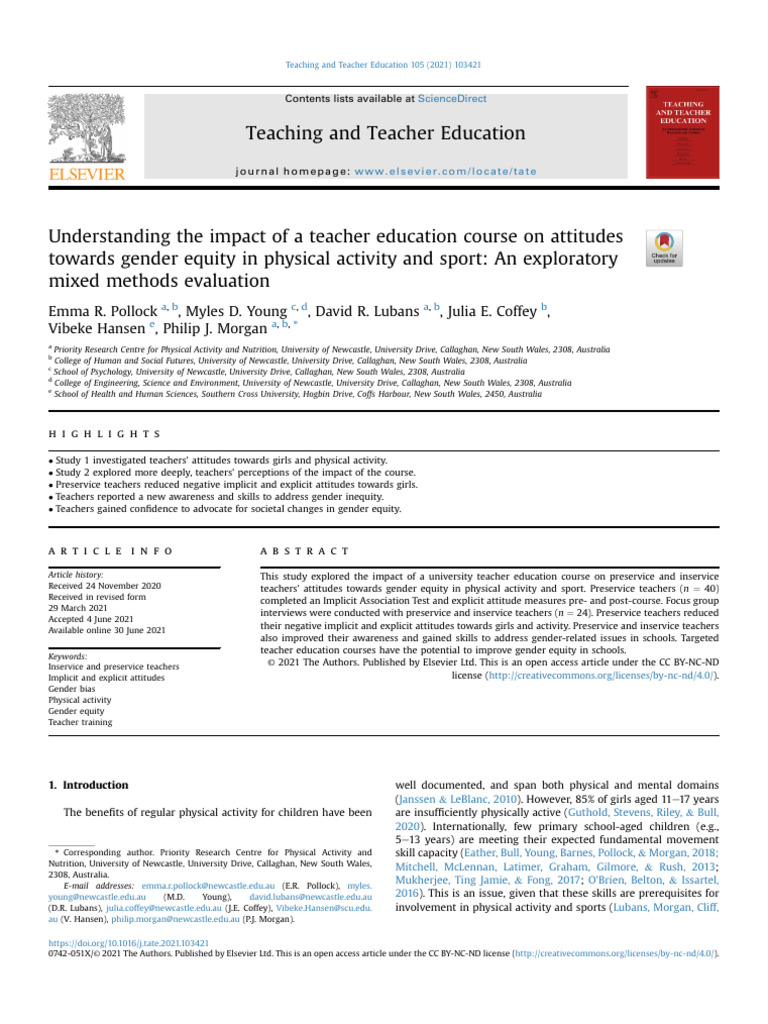 Understanding The Impact of A Teacher Education Course On Attitudes ...