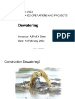 Lecture 1 - Dewatering
