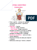 Sistema Digestório - Fisiologia
