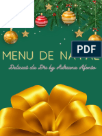 Cardápio Menu Natal Panetone Confeitaria