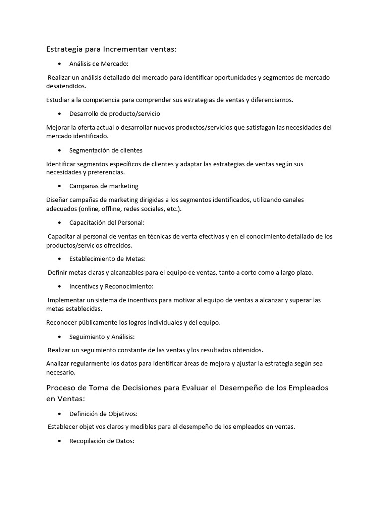 Estrategia para Incrementar Ventas | PDF | Marketing | Negocios económicos
