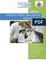 Ensayo Sobre Analisis de Operaciones