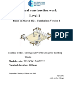 Structural Construction Work Level-I: Based On March 2021, Curriculum Version 1