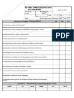 Permissao para Trabalho em Altura - Escada Movel