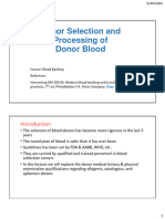 13 CH - Donor Selection and Processing of Donor Blood-Part 1