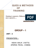 Techniques of Training (T& D) ...... 1