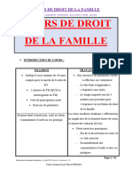 Cours de Droit de La Famille