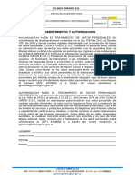 Fr-Gde-01 Formato Consentimiento y Autorizacion