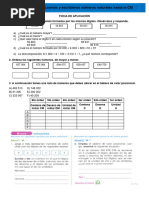 FICHA Leemos y Escribimos Números Naturales Hasta La CM