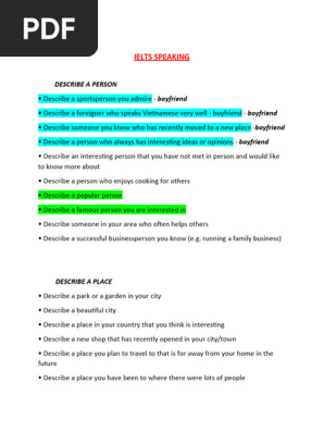 IELTS SPEAKING