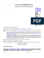 Lei Complementar Nº 261-2021 (Altera a Lei Complementar Nº 258-2021)