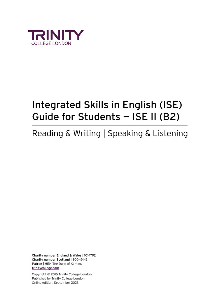 Guide For Students - ISE II - Online Edition | PDF | Conversation | Essays