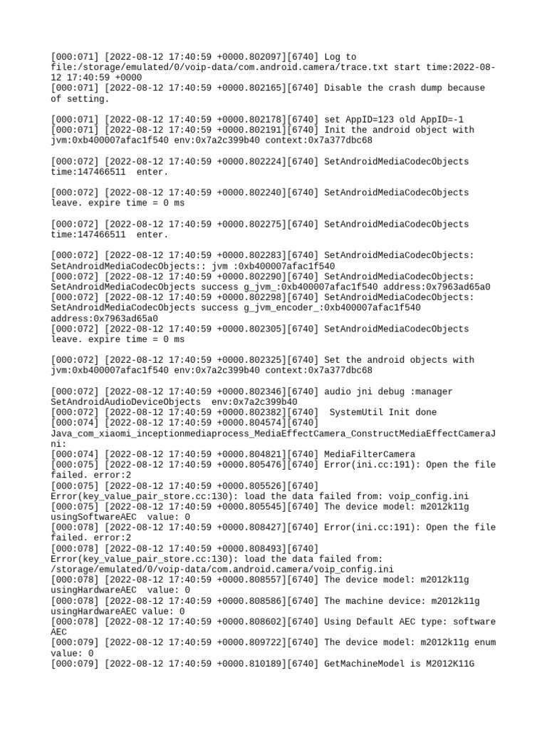 Android Camera Log Analysis | PDF | Shader | Computing