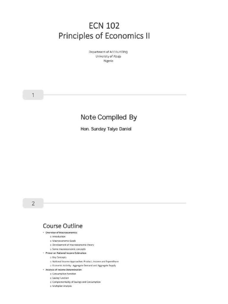 ECN 102 Notes PDF | PDF