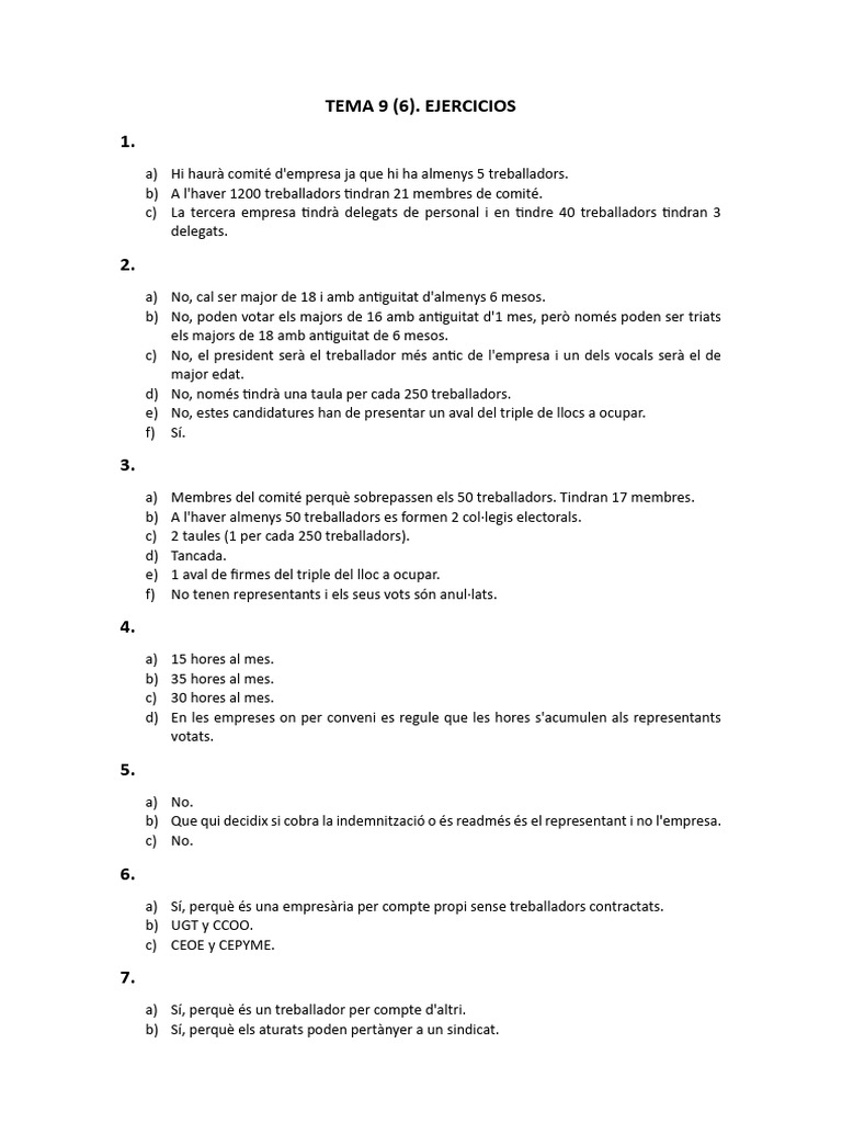 Tema 6 - Ejercicios | PDF