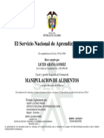 Certificado Alimentos