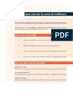 Plantilla para Calcular La Curva de Indiferencia