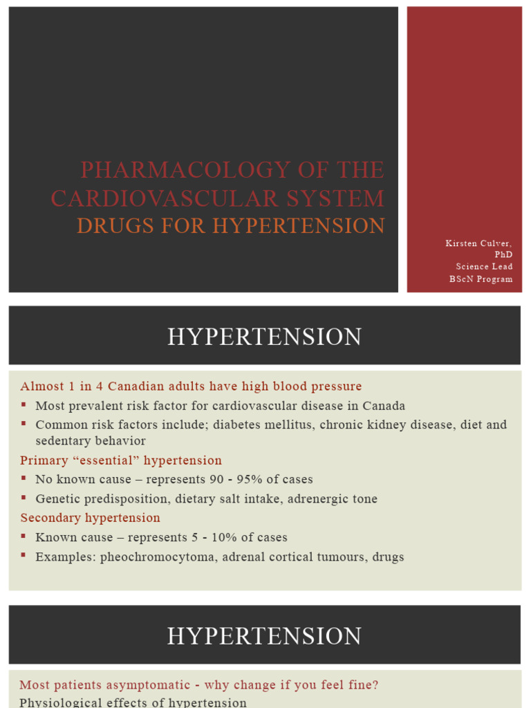 Drugs For Hypertension 2023 | PDF | Hypertension | Angiotensin