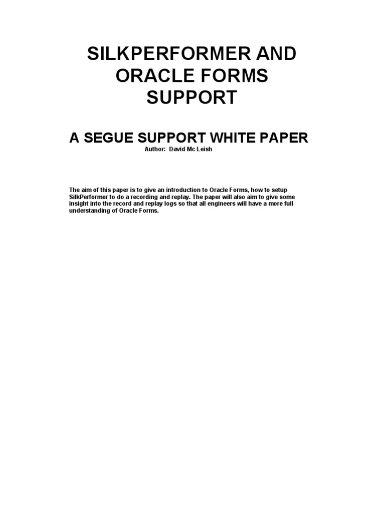 SilkPerformer Oracle Forms Setup Guide | PDF | Java Virtual Machine ...