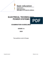 Electrical Technology GR 12 Exam Guidelines 2020 (Power Systems) Eng
