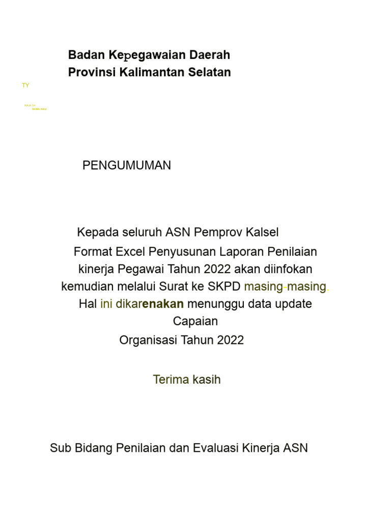 Format SKP Terbaru 2022 Excel ASN | PDF
