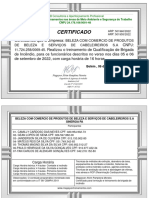 Certificado Empresa Brigada Ananindeua