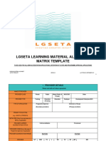 Learning Programme Alignment Matrix