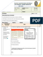 Instrumento de Evaluación Trimestral 9nos Lengua