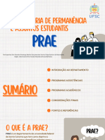 Pró-Reitoria de Permanência e Assuntos Estudantis- PRAE