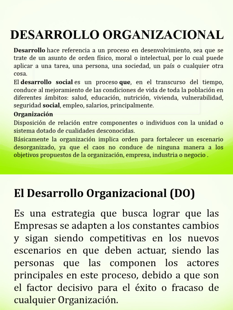Desarrollo Organizacional | PDF | Business | Sistema