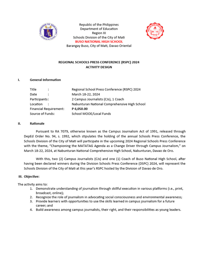 Activity Design Rspc Download Free Pdf Human Communication