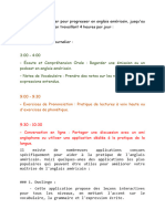 Programme journalier pour progresser en anglais américain