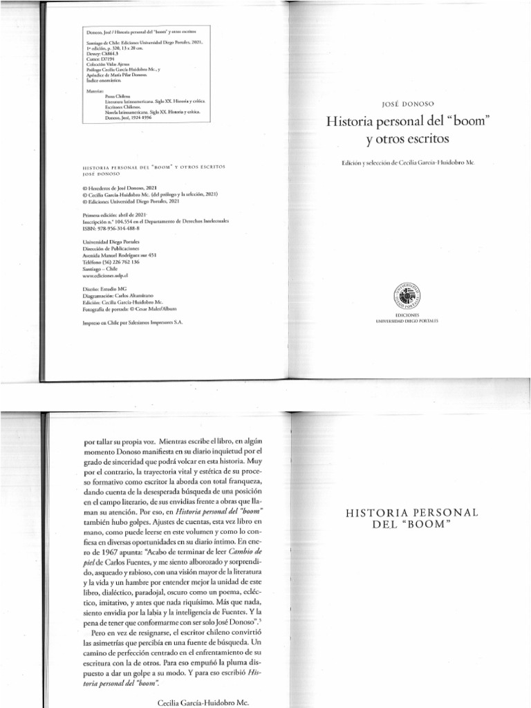 Donoso Historia Del Boom | PDF
