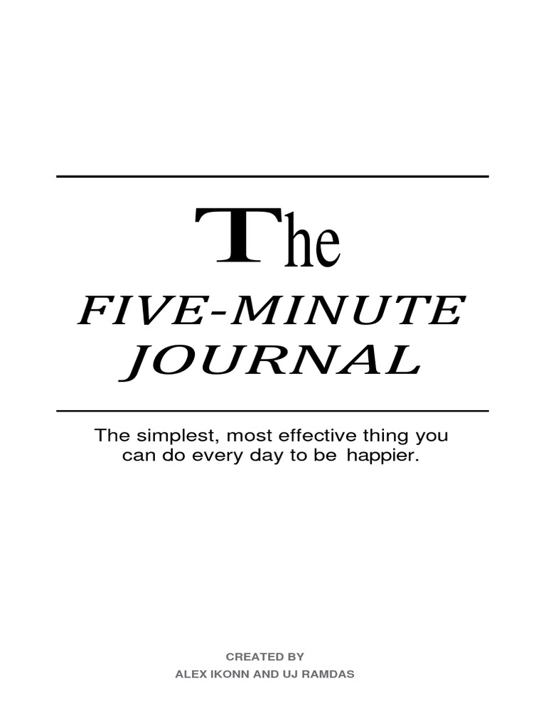 Five Minute Journal Overview | PDF | Gratitude | Psychology