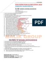 Xii Botany - Guess Paper 2024 - Malik Group