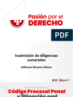 Inadmisión de Diligencias Sumariales - Jefferson Moreno PDF Gratis