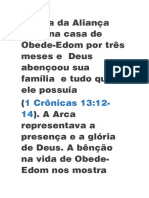 A Arca Da Aliança Ficou Na Casa de Obede