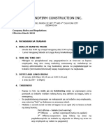 Company Rules and Regulations-Standfirm Construction