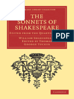 The Sonnets of Shakespeare Edited From The Quarto of 1609