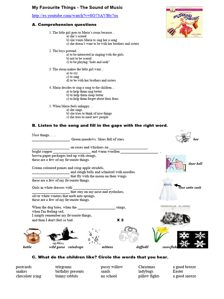 My Favourite Things Song Pdf