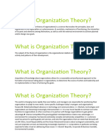 What Is Organization Theory?