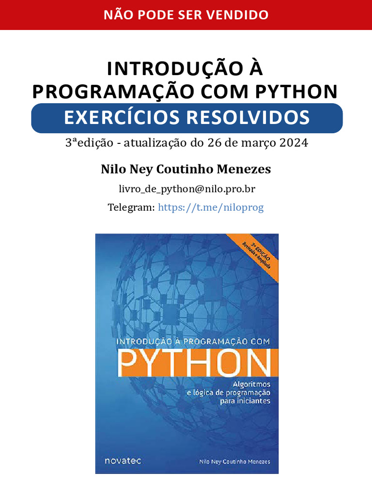 Exercícios Resolvidos de Python | PDF | Juros | Python (linguagem de ...