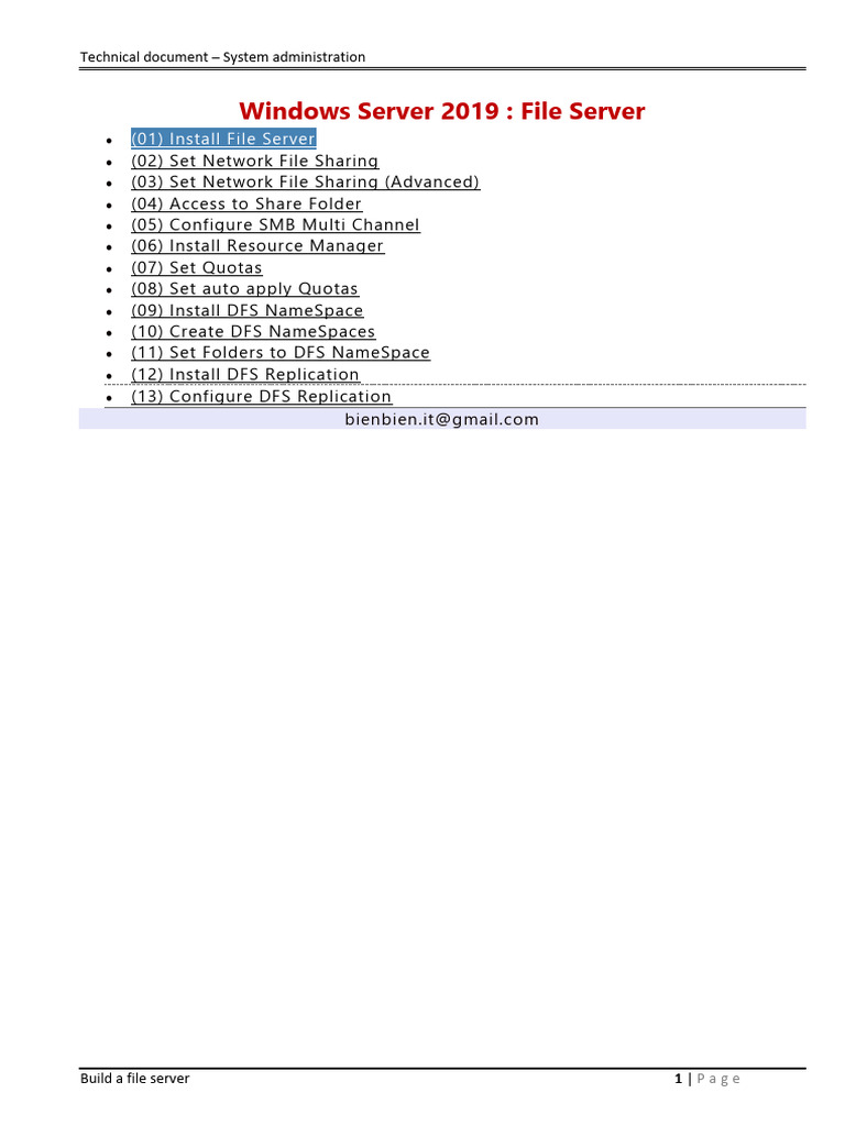 Windows Server 2019 File Server Guide | PDF | Computer File | Active ...