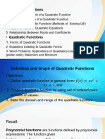 Definition and Graph of Quadratic Functions