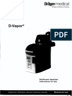 Drager D-Vapor Desflurane Vaporiser - Instruction manual