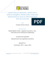 Gestión para El Desarrollo y Diseño de Un Sistema Energético Híbrido Eólico-Solar para Aplicaciones en Zona No Interconectada (ZNI) de Colombia