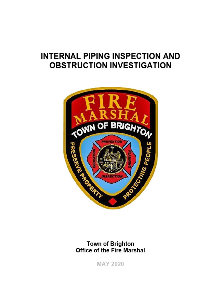 Internal Pipe Inspection Guidelines | PDF | Fire Sprinkler System ...